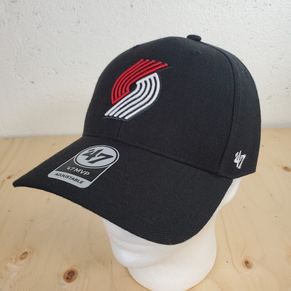 Portland Trail blazers Cap 47 Brand MVP Black Adjustable Wool Hat NBA Basketball